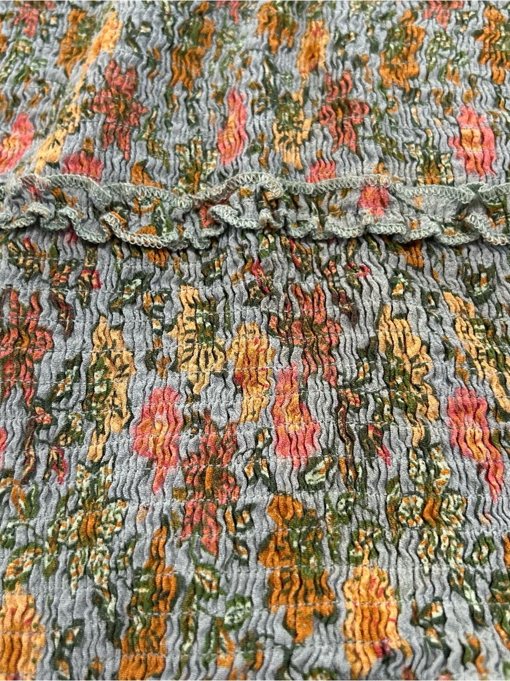 VICI Floral Smocked Mini Dress Womens S Tiered Ruffle Cottagecore Sundress - Picture 2 of 10